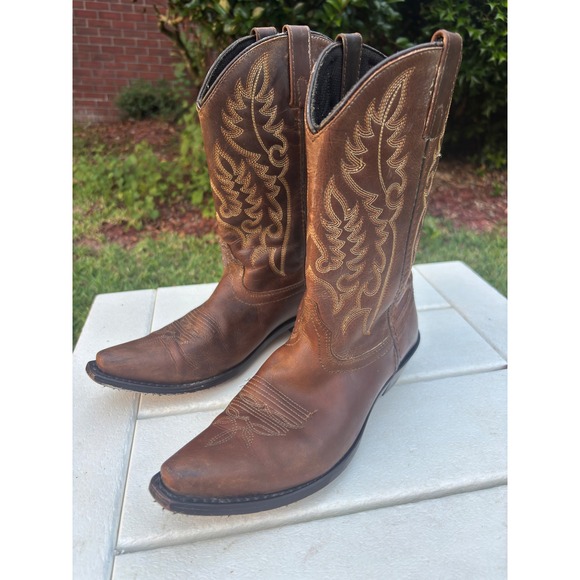 Laredo Other - Laredo Brown Leather Western Cowboy Boots Pointed Toe 51094 Mens 7 M